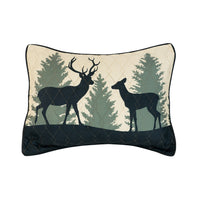 Deer Walk Plaid Quilt Set Sham Front