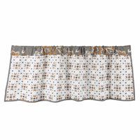 Rustic Western Abbie Western Paisley Quilted Reversible 18"x56" Kitchen, Bedroom, Bath Window Valance In Gray