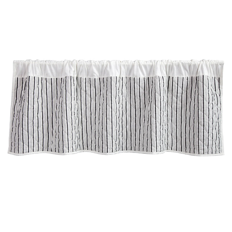 Rustic Western Ranch Life Quilted Reversible 18"x56" Kitchen, Bedroom, Bath Window Valance In Black And White