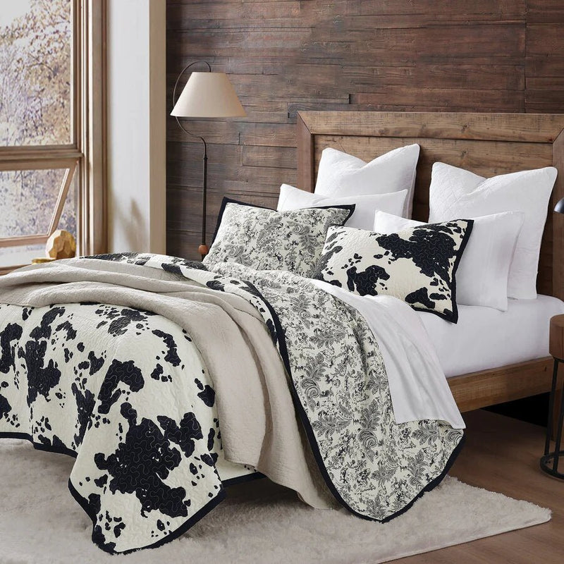 Clara Cowhide Reversible 3 - Piece Quilt Set - King - Ozark Cabin Décor, LLC