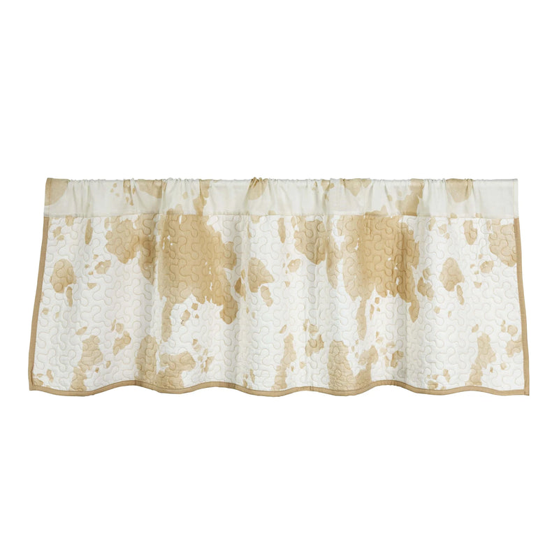 Elsa Cowhide Reversible Quilted Valance - Ozark Cabin Décor, LLC