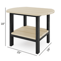 25" St. Simons Oval Side Table - Ozark Cabin Décor, LLC