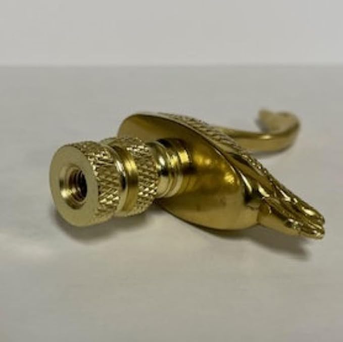 Swan (Head Up) Polished Brass Lamp Finial - Ozark Cabin Décor, LLC