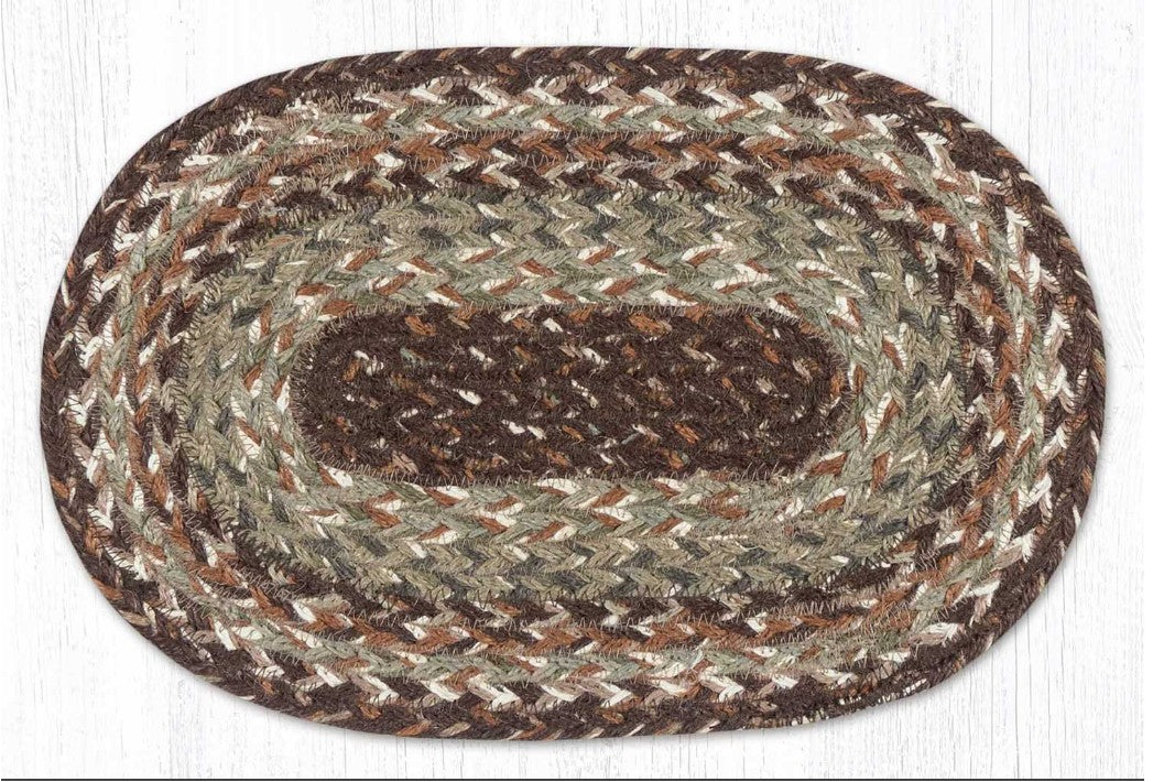 Sandstone Sage 10"x15" Braided Jute Swatch