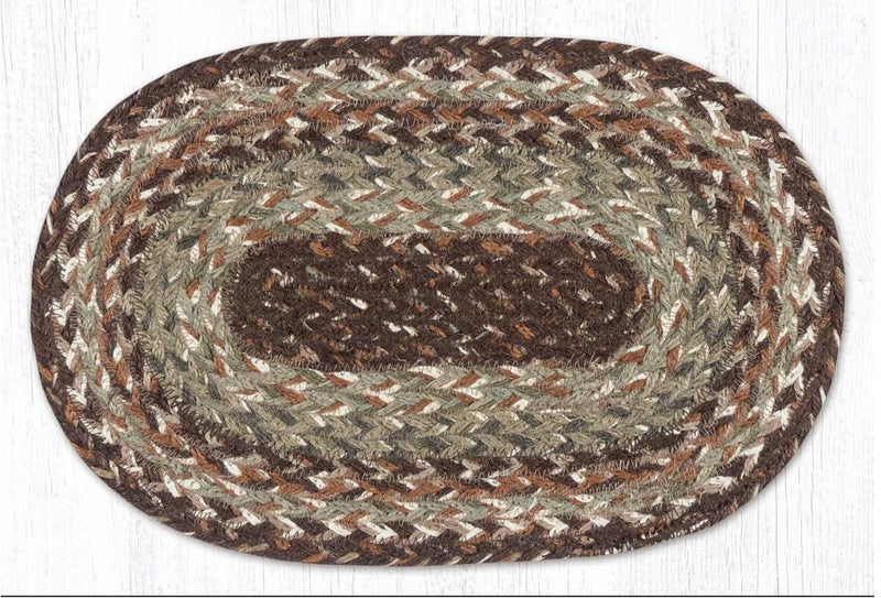 Sandstone Sage 10"x15" Braided Jute Swatch