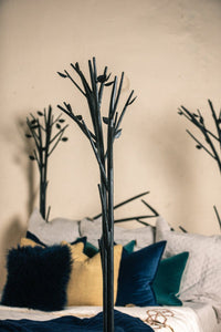 Sapling Hand - Forged Wrought Iron Bed Detail - Ozark Cabin Décor, LLC