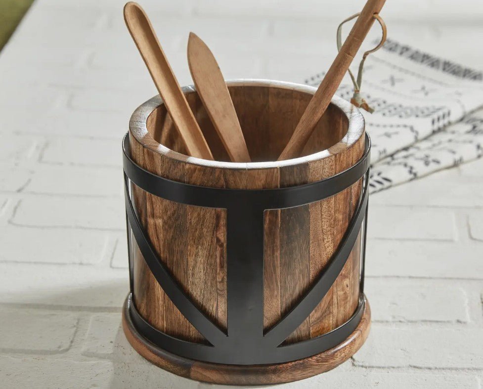 Urban Farmhouse Utensil Crock - Ozark Cabin Décor, LLC
