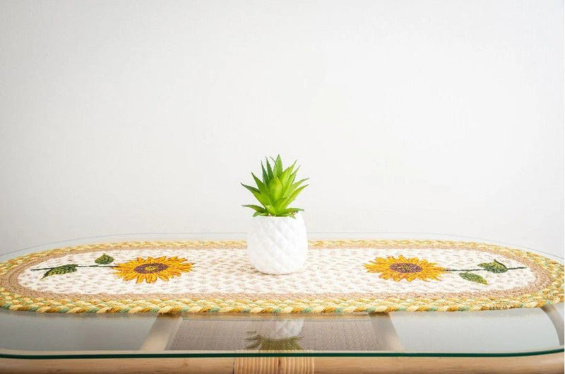 Tall Sunflowers Oval Table Runner - Ozark Cabin Décor, LLC
