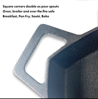 12 - in Square Cast Iron Skillet - Ozark Cabin Décor, LLC