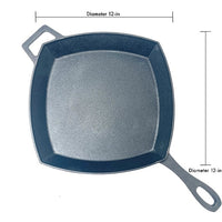 12 - in Square Cast Iron Skillet - Ozark Cabin Décor, LLC