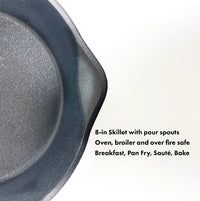 8 - in Cast Iron Skillet - Ozark Cabin Décor, LLC