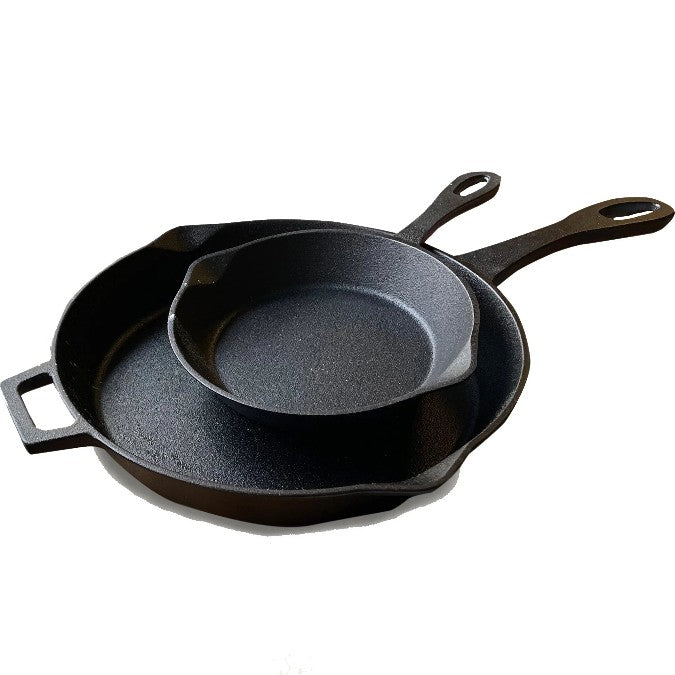 8 - in and 12 - in Cast Iron Skillet Set - Ozark Cabin Décor, LLC