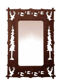 30" Deer Hall Mirror - Ozark Cabin Décor, LLC