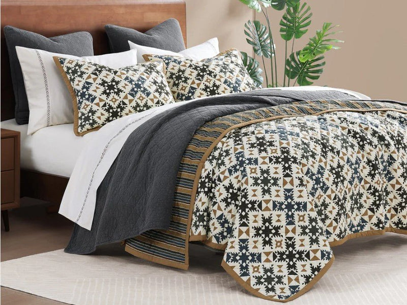 Mosaic Reversible Quilt Set - 3 Sizes - Ozark Cabin Décor, LLC