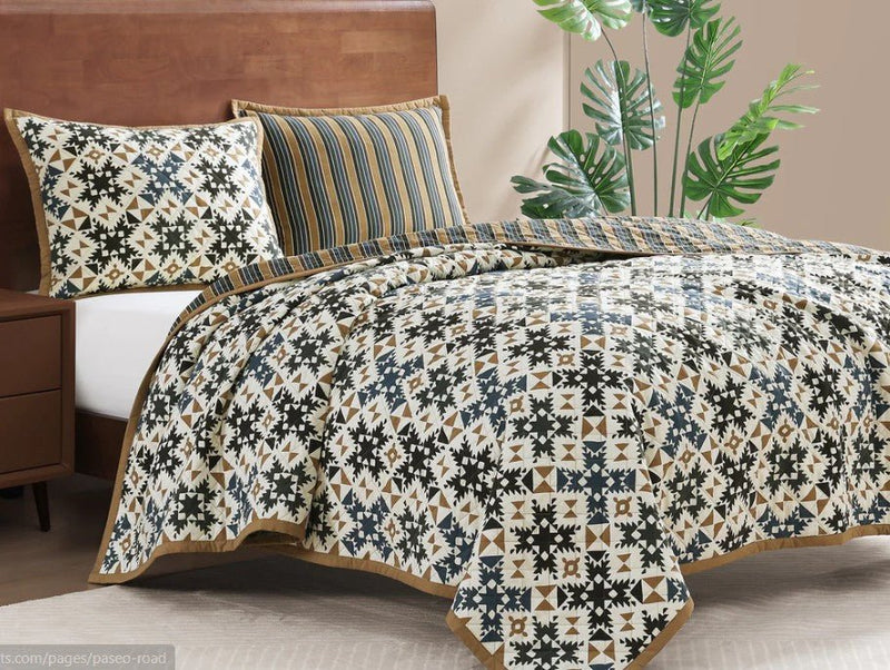Mosaic Reversible Quilt Set - 3 Sizes - Ozark Cabin Décor, LLC