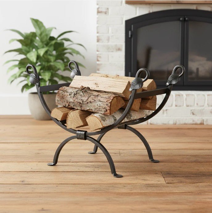 Iron Log Basket - Leaf - Thumbnail 2