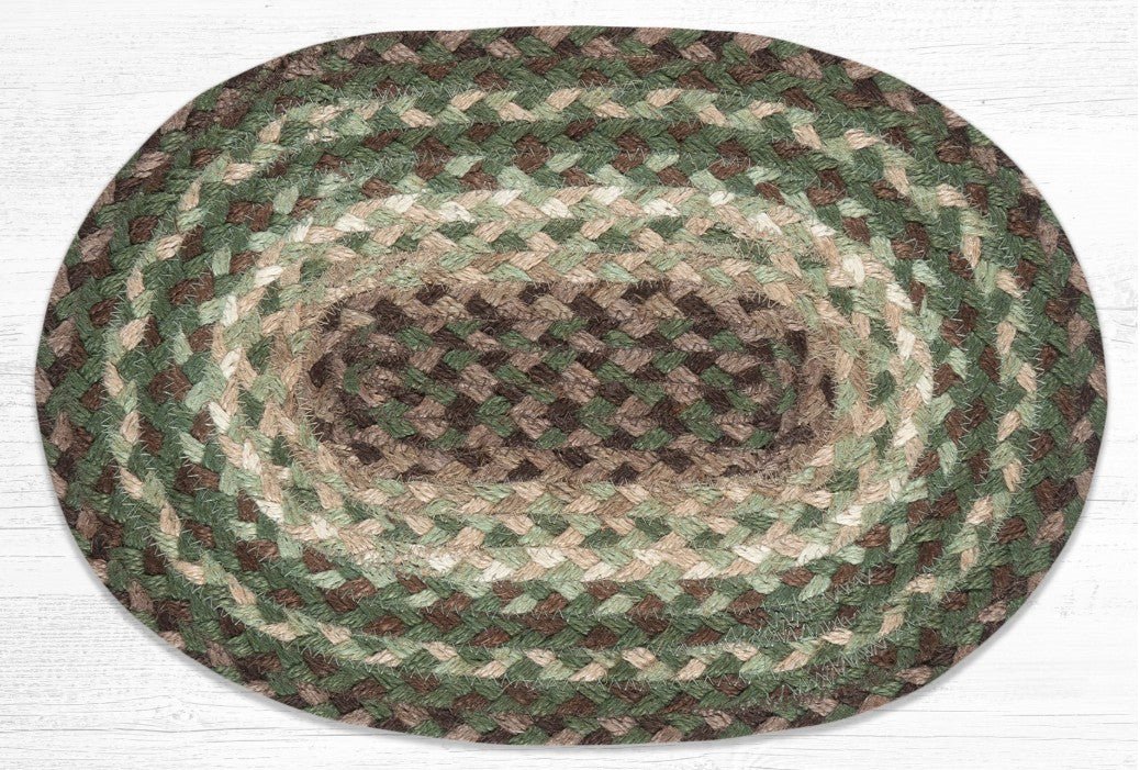 Taupe/Dark Brown/Cactus Braided Jute Trivet & Swatch - Ozark Cabin Décor, LLC