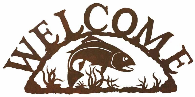 Trout Welcome Sign - Ozark Cabin Décor, LLC