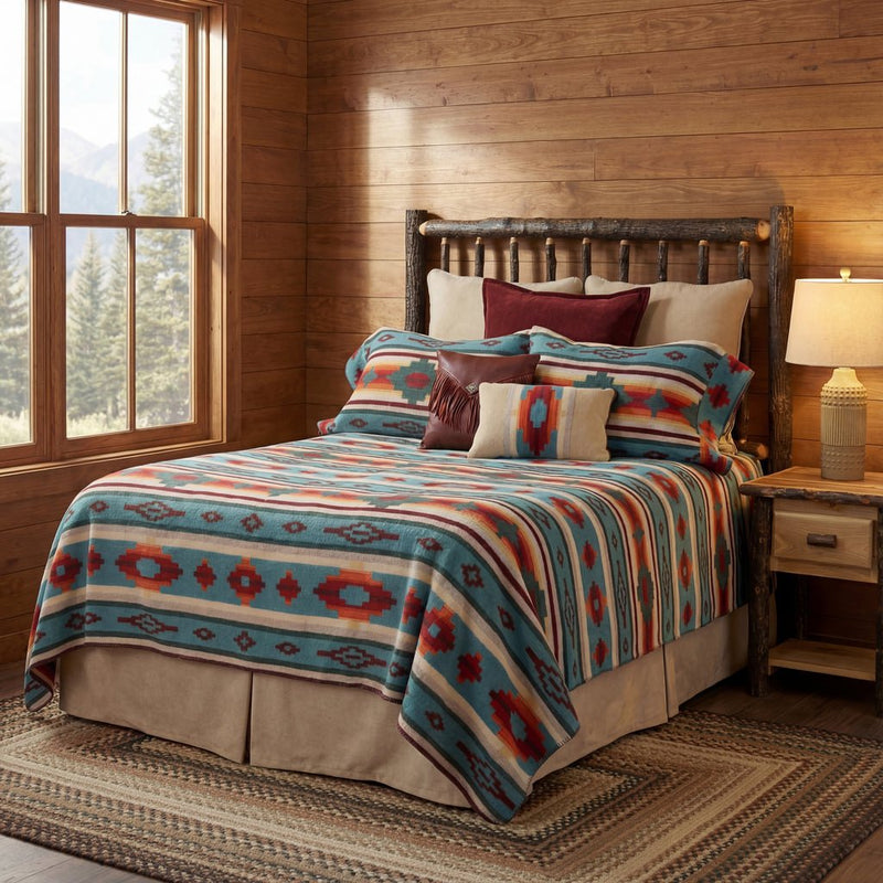 Crystal Creek III Bedspread Set - 5 Sizes - Ozark Cabin Décor, LLC