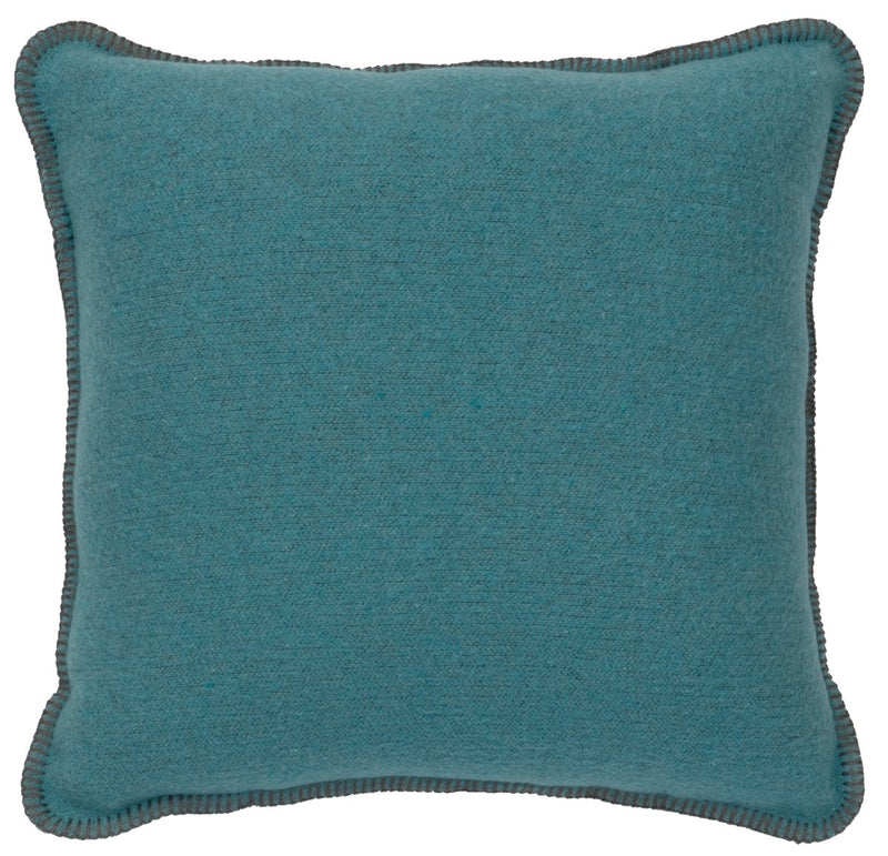 Solid Turquoise Wool Pillow - Ozark Cabin Décor, LLC