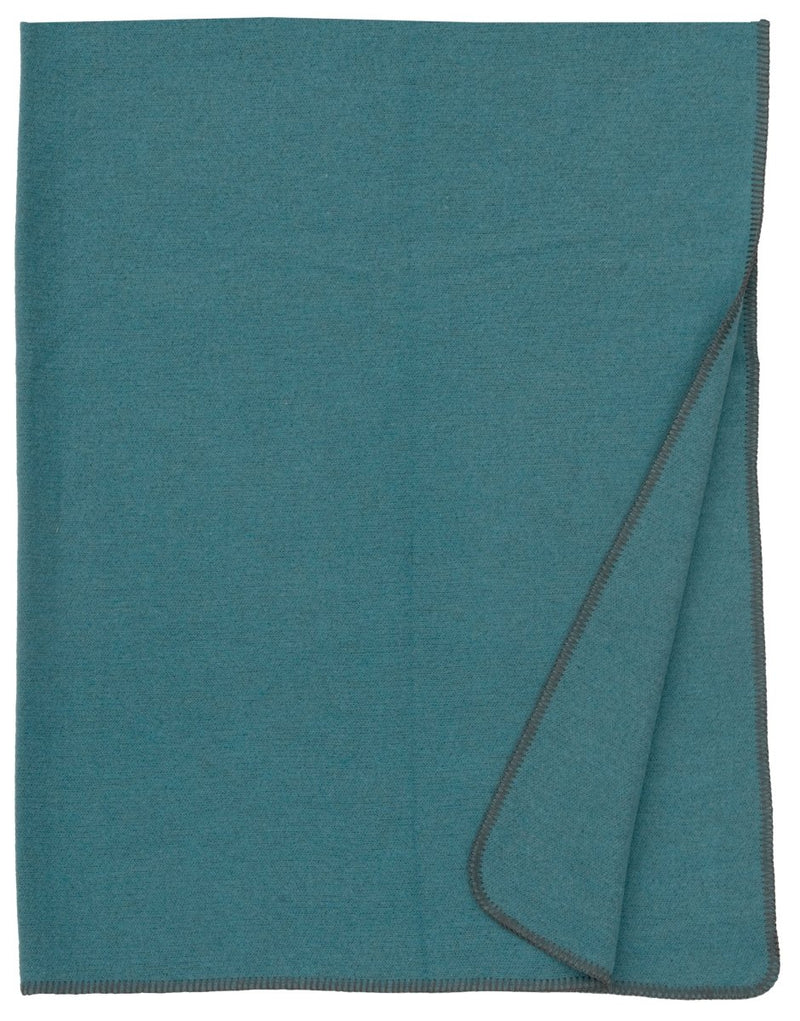 Solid Turquoise Wool Throw - Ozark Cabin Décor, LLC