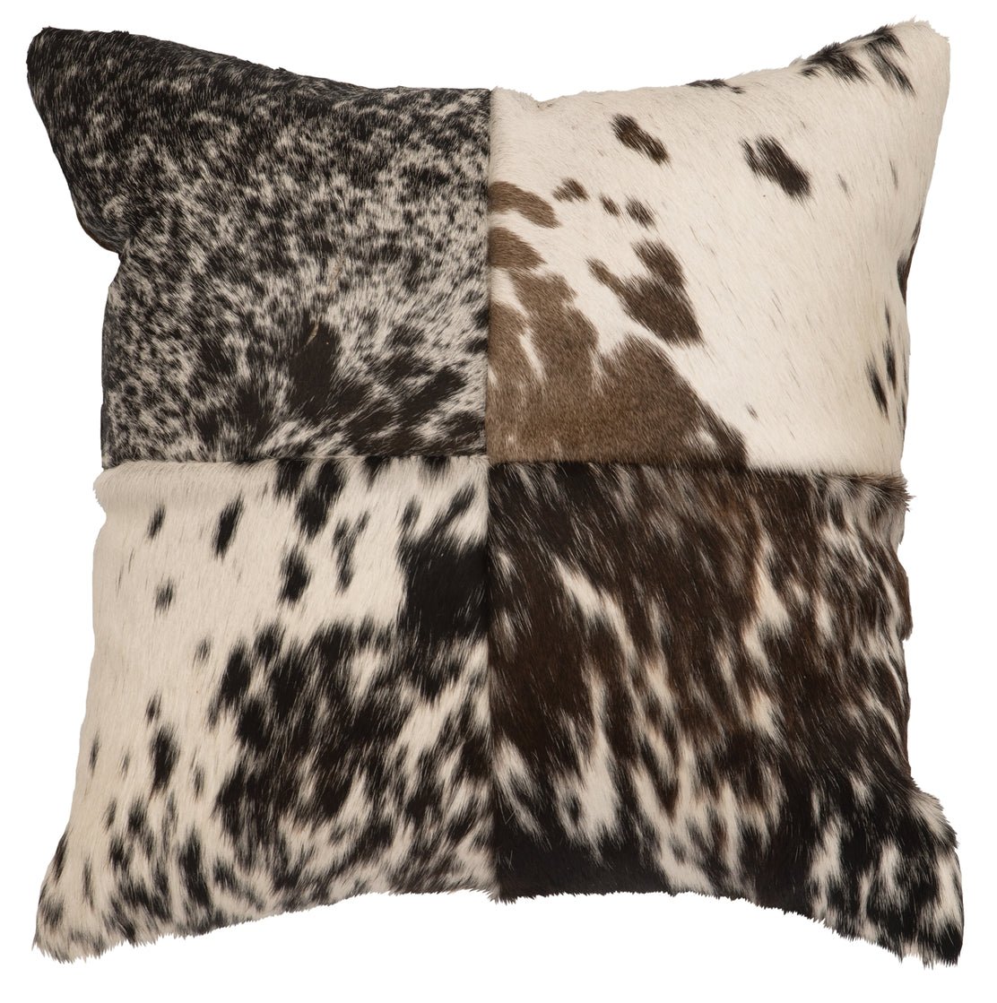 Speckled Light Brown Leather Pillow - Thumbnail 3