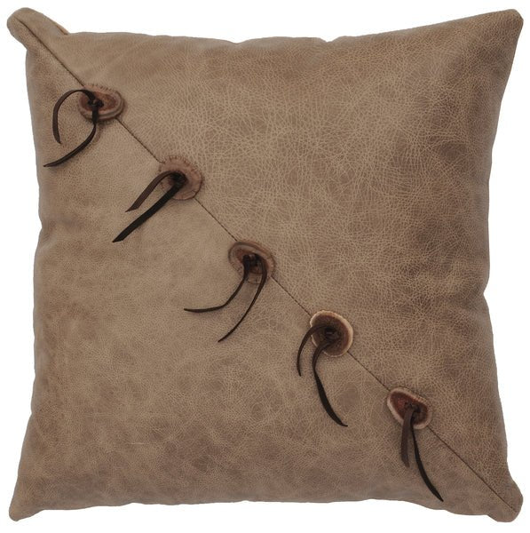 Mushroom Leather Pillow - Ozark Cabin Décor, LLC