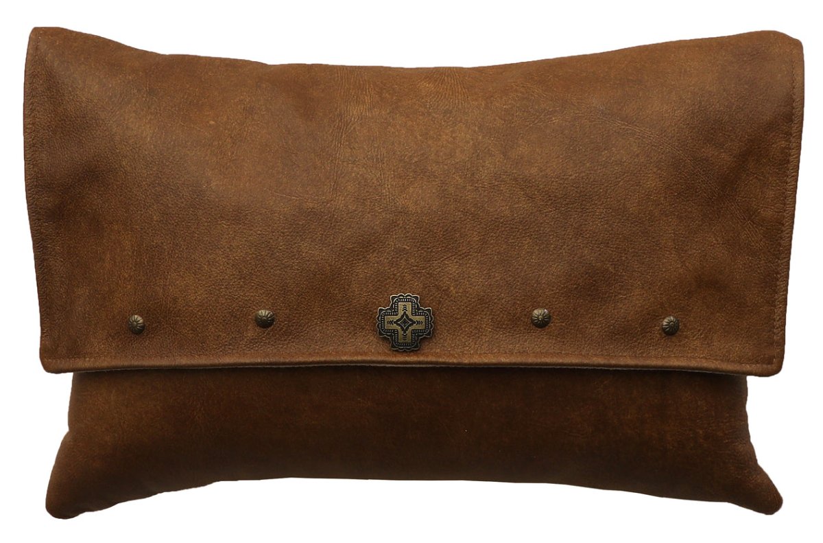 Wooded River Gentle Fawn Leather Pillow