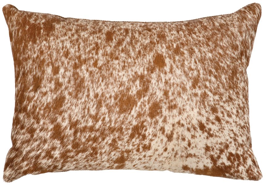 Speckled Light Brown Leather Pillow