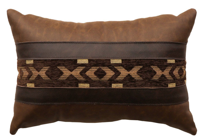 Hitchin' Post Lumbar Leather Pillow - Ozark Cabin Décor, LLC