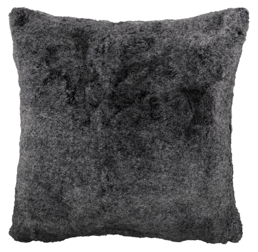 Wooded River Grey Bunny Faux Fur Euro Sham Cover