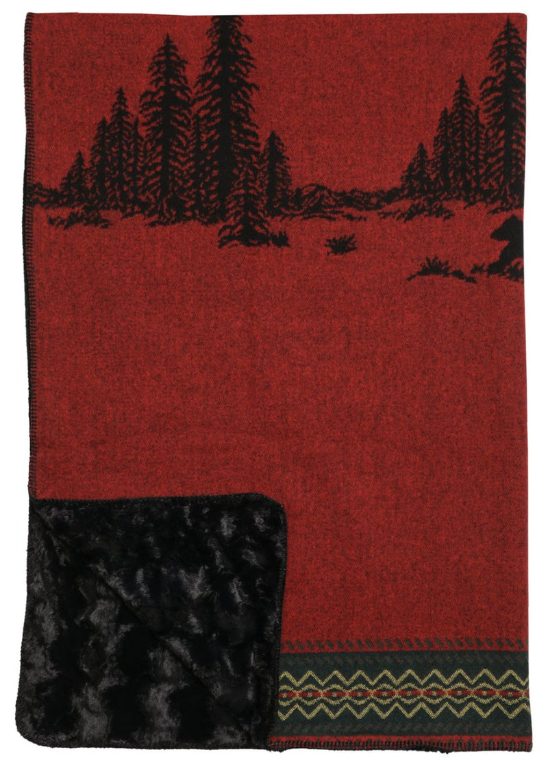 Wooded River Bear Premier Throw - Ozark Cabin Décor, LLC