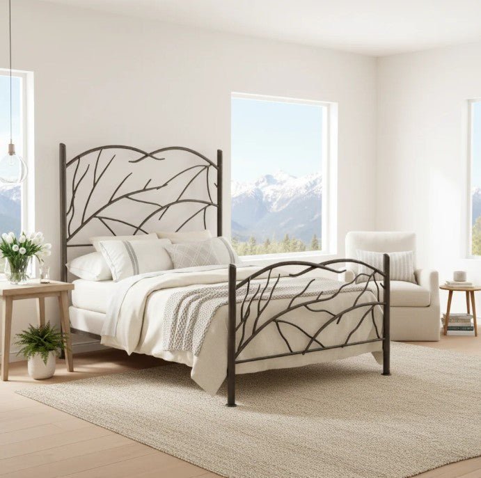 Windfall Wrought Iron Bed - CA King - Ozark Cabin Décor, LLC