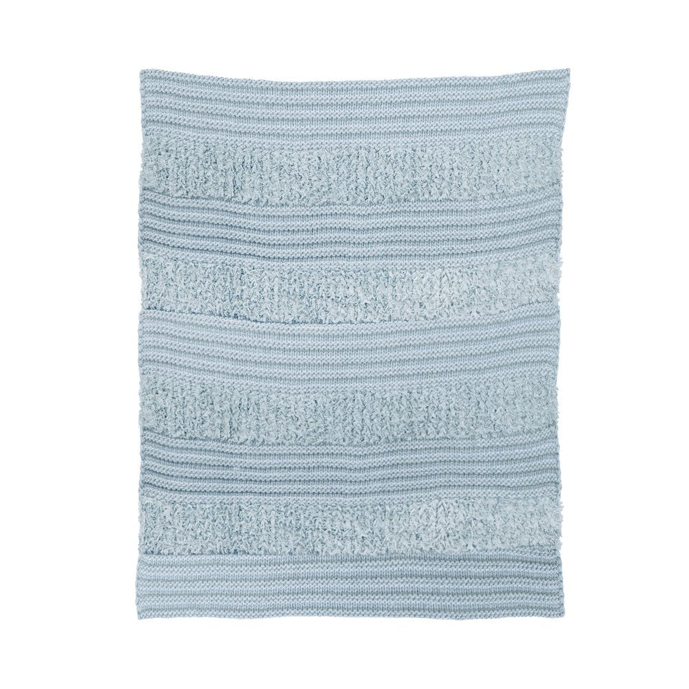 Plush Knit Throw - Dusty Blue - Ozark Cabin Décor, LLC
