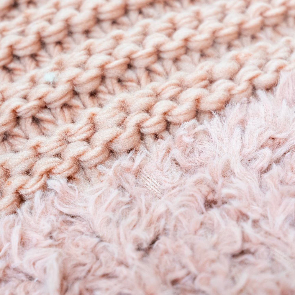 Plush Knit Throw - Silver Pink - Ozark Cabin Décor, LLC