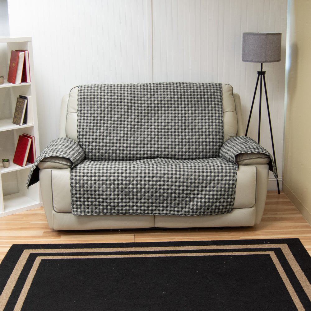 Red Forest Reversible Quilted Sofa Cover - Ozark Cabin Décor, LLC