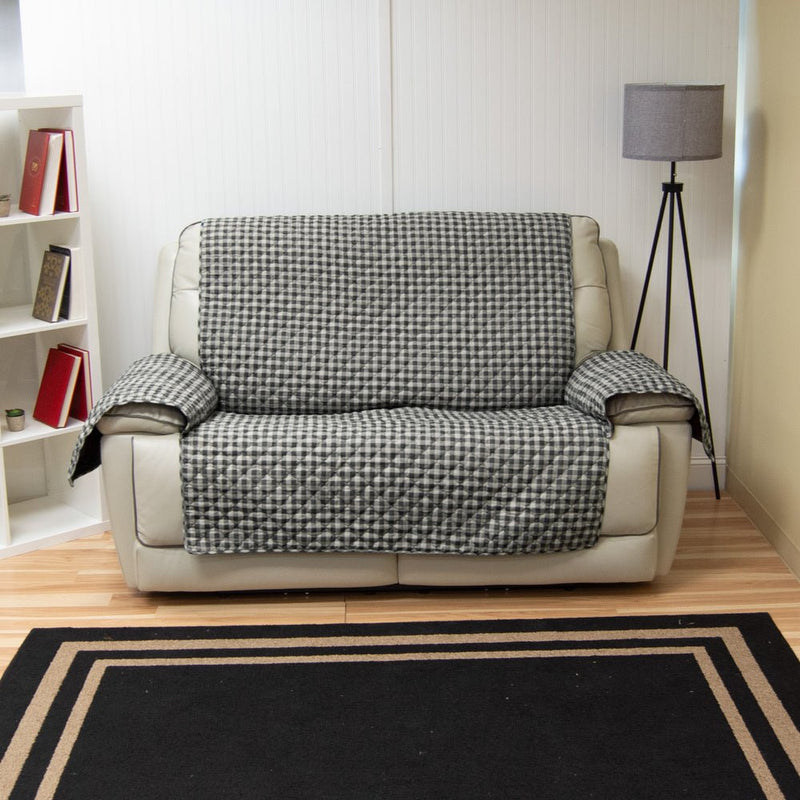 Red Forest Reversible Quilted Sofa Cover - Ozark Cabin Décor, LLC
