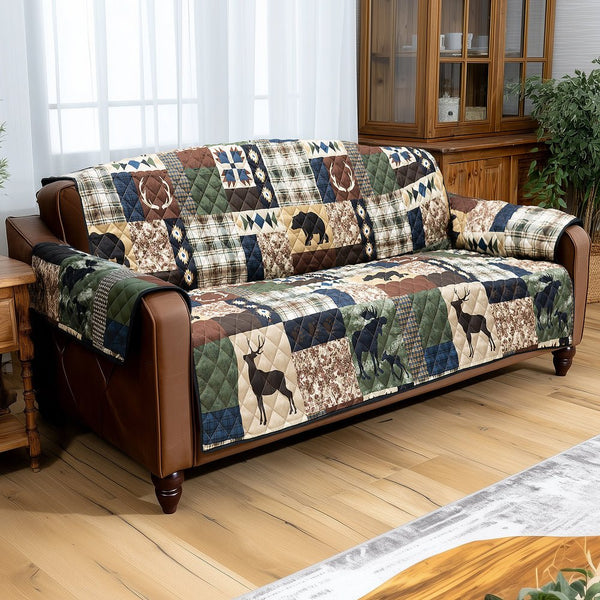 Rustica Quilted Sofa Cover (Oversized) - Ozark Cabin Décor, LLC