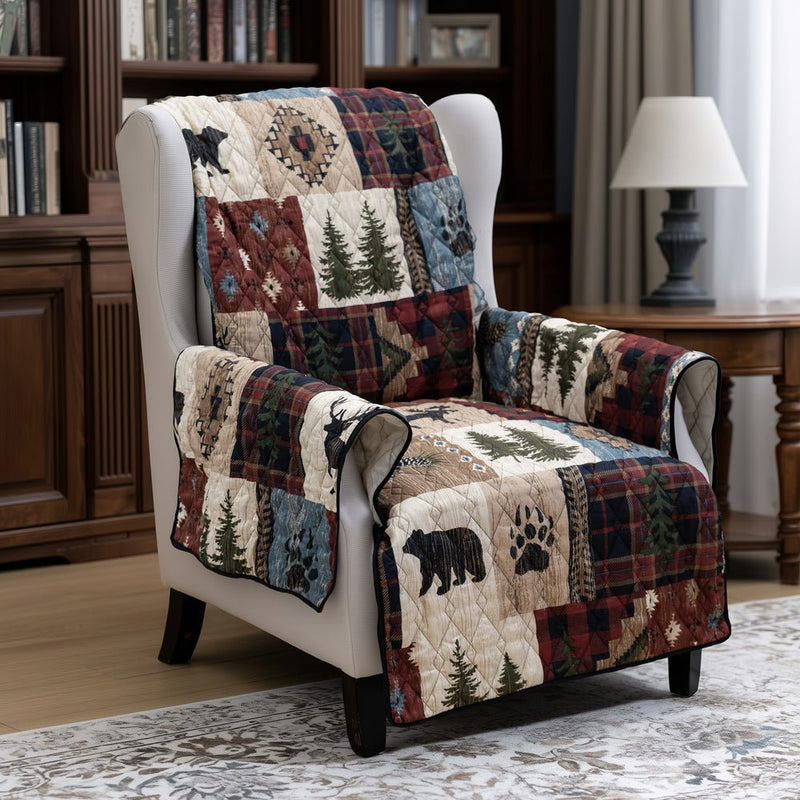 Woodland Patch Quilted Chair Cover - Ozark Cabin Décor, LLC