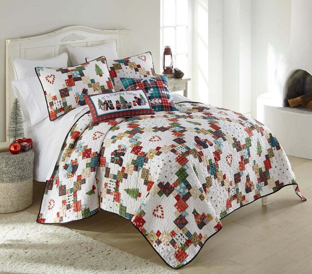 Holiday Love Quilted Set - Twin - Ozark Cabin Décor, LLC