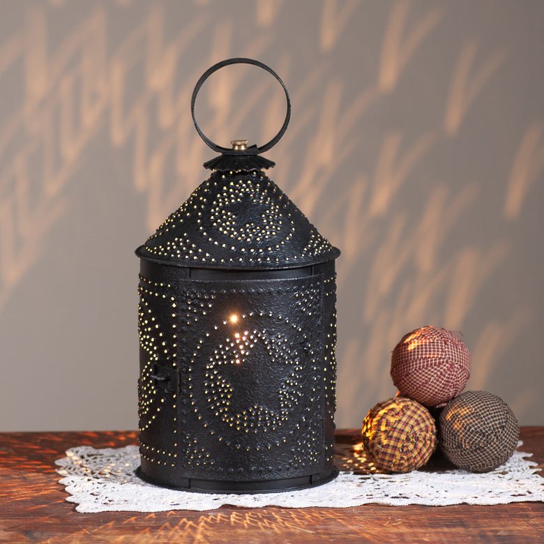 Americana Lantern in Textured Black - Ozark Cabin Décor, LLC