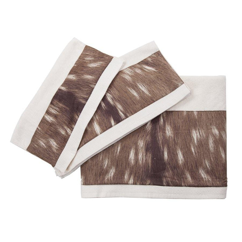 Axis Deer Fur 3-PC Bath Towel Set - Ozark Cabin Décor, LLC