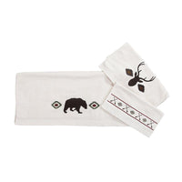 Aztec Bear 3-PC Bath Towel Set - Cream - Ozark Cabin Décor, LLC