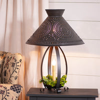 Betsy Ross Lamp with Chisel Shade in Kettle Black Finish