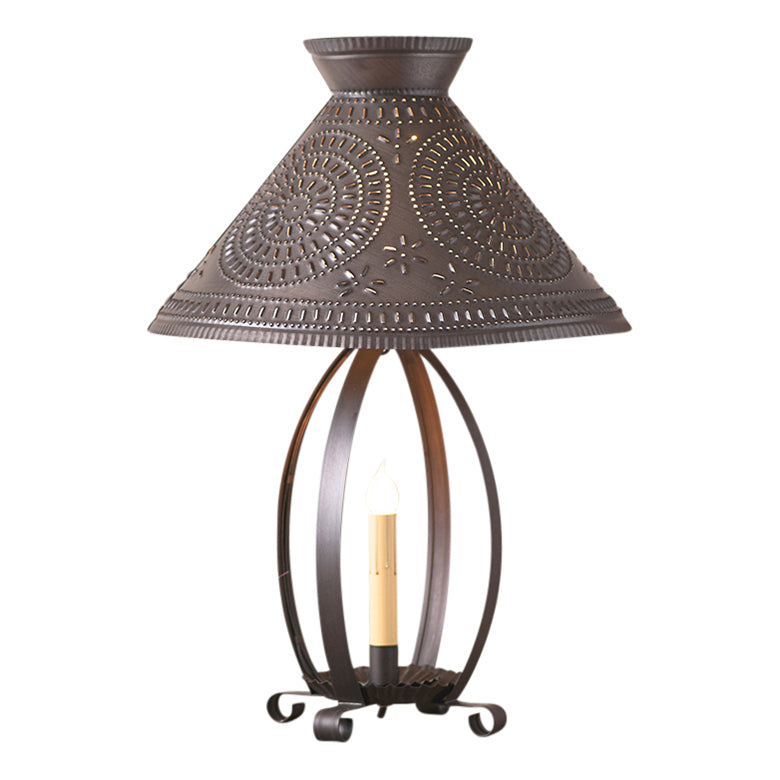 Betsy Ross Lamp with Chisel Shade in Kettle Black Finish