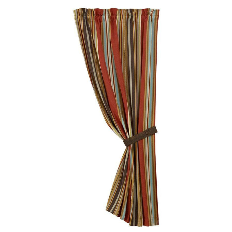 Calhoun 48"x84"L Single Rod Pocket Curtain Panel With Chocolate Faux Suede Tieback