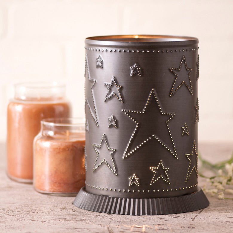 Candle Warmer with Country Star in Kettle Black - Ozark Cabin Décor, LLC