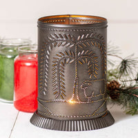Candle Warmer with Willow and Sheep in Kettle Black - Ozark Cabin Décor, LLC