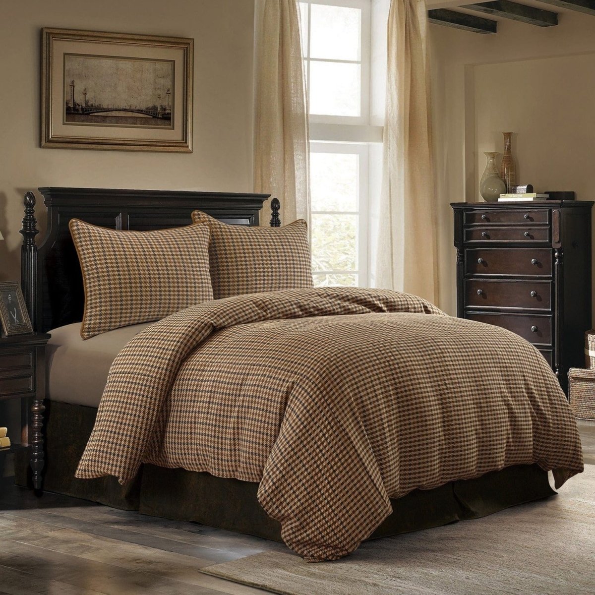 Clifton Houndstooth 3 Pc. Comforter Set - Thumbnail 2
