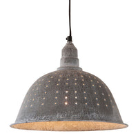 Colander Pendant Light in Weathered Zinc - Ozark Cabin Décor, LLC